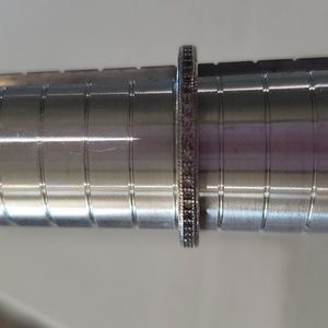 Sterling Silver Ban with 25 Brilliant Cut Diamonds Eternity Band Ring Size 10